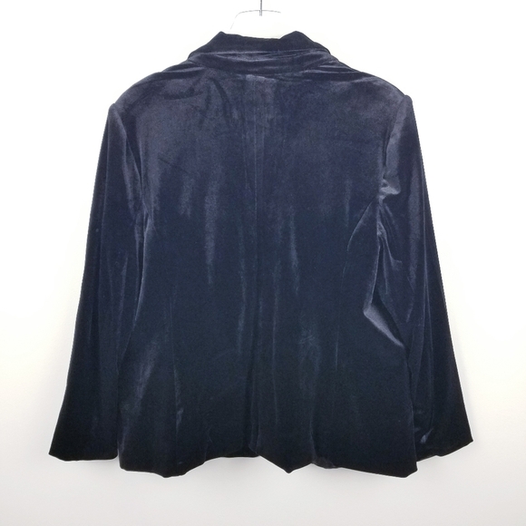 Jules & Leopold Black Velvet Velour Blazer NWT size 1X - Picture 2 of 9